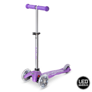 Mini Micro Deluxe Glitter LED purple